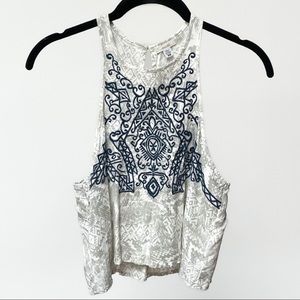 Urban Outfitters Embroidered crop top